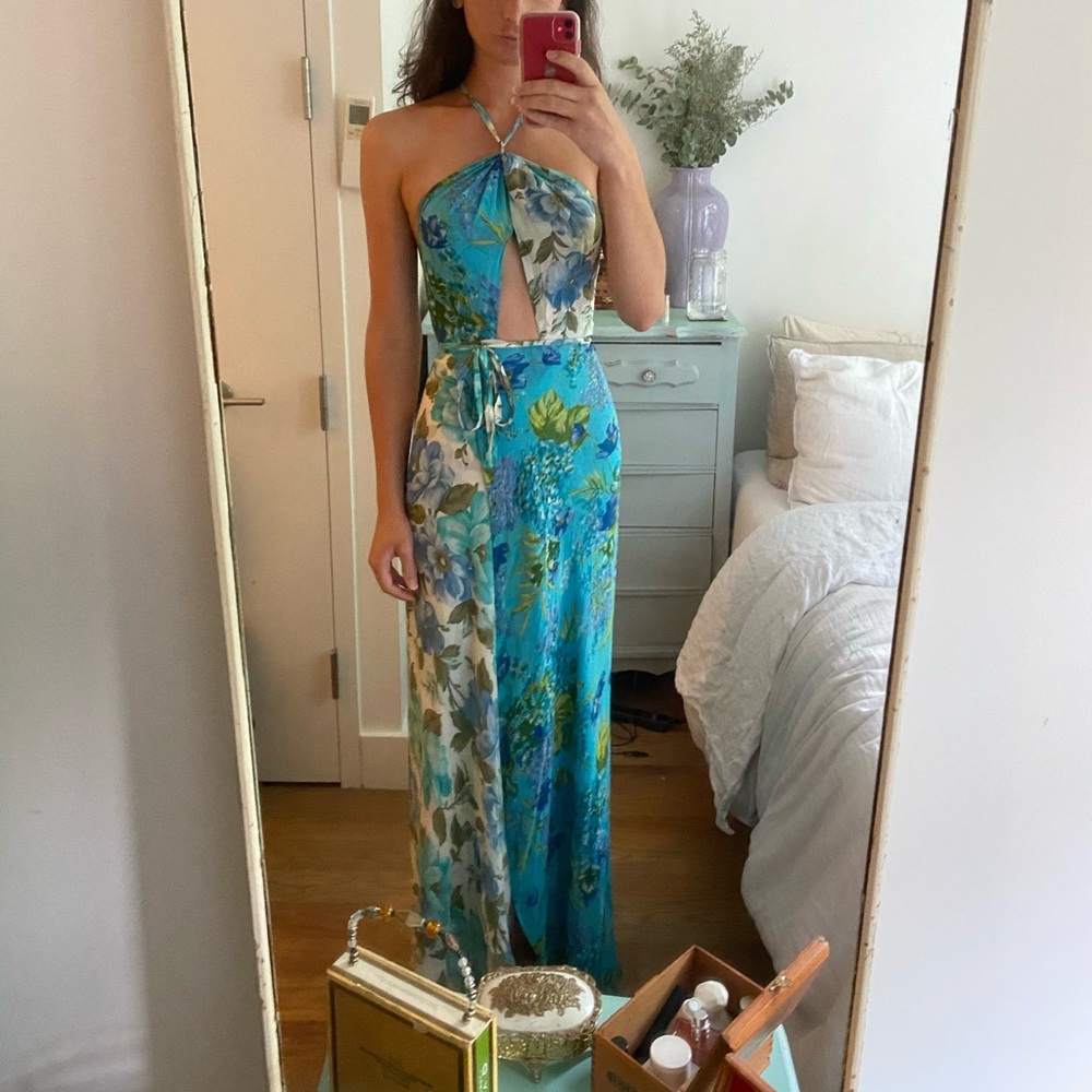Gorgeous Reformation Estella tropical print dress